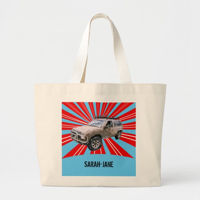 Four-wheel Drive Large Tote Bag (Front)