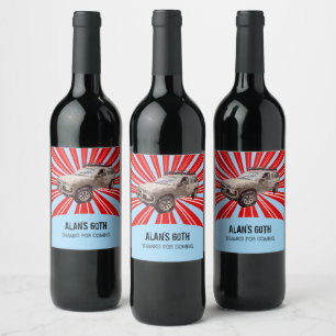Four-wheel Drive Wine Label