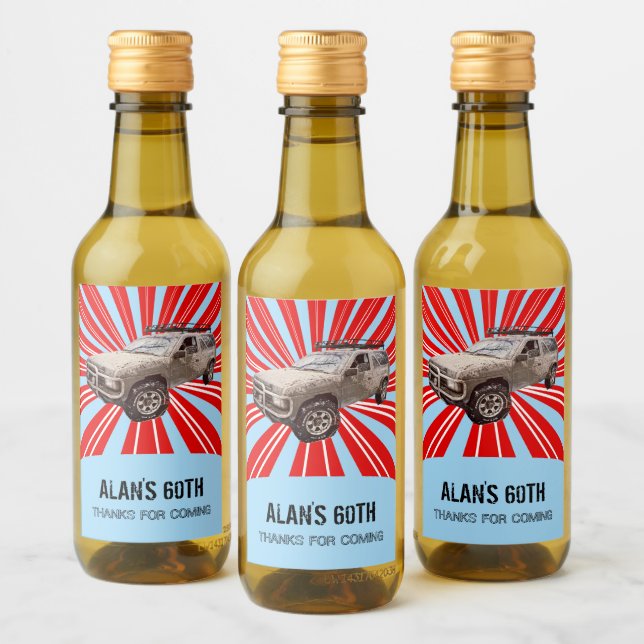 Four-wheel Drive Wine Label (Bottles)
