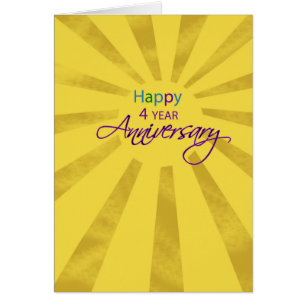 Four Year Employee Business Anniversary Sun