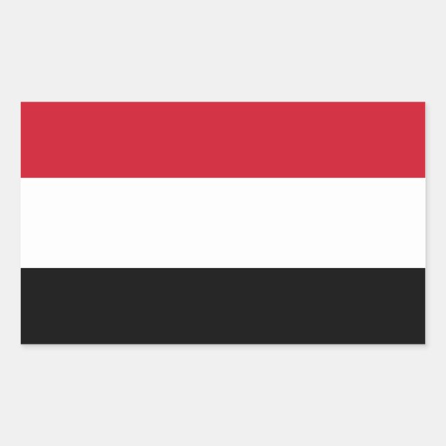 FOUR Yemen National Flag Rectangular Sticker (Front)