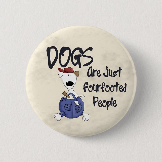 Fourfooted People 6 Cm Round Badge (Front)