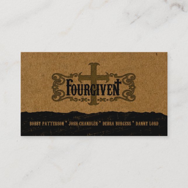 FOURGIVEN regular horizontal business card (Front)