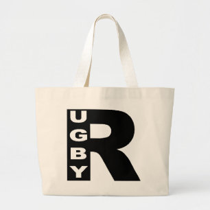 Fourre tout Jumbo naturel DESIGN RUGBY Large Tote Bag