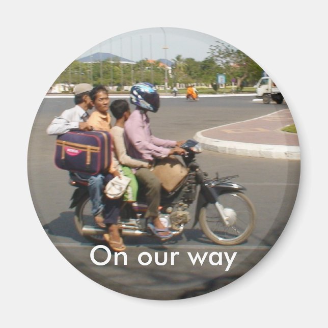 Four's Company ... On Our Way Magnet (Front)