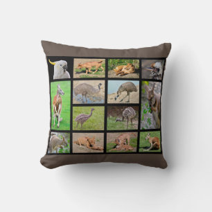Fourteen mosaic photos of Australian animals  Cushion