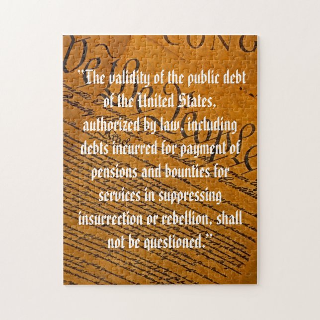 Fourteenth Amendment Public Debt Jigsaw Puzzle (Vertical)