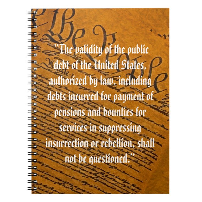 Fourteenth Amendment Public Debt Notebook (Front)