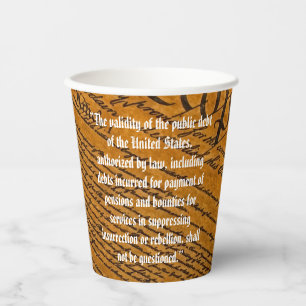 Fourteenth Amendment Public Debt Paper Cups