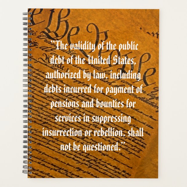 Fourteenth Amendment Public Debt Planner (Front)