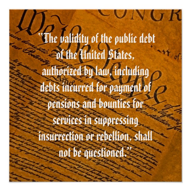 Fourteenth Amendment Public Debt Poster (Front)
