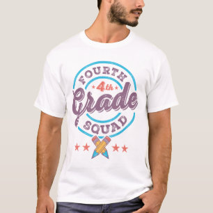 Fourth 4th Grade Squad Team Back To School Teacher T-Shirt