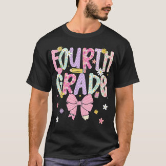 Fourth 4Th Grade Teachers Girls Back To School T-Shirt