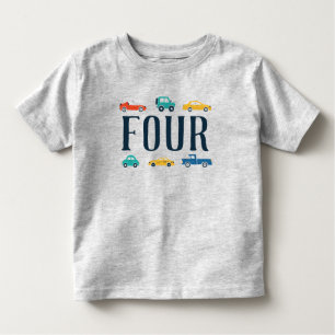 Fourth Birthday Transportation Shirt