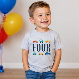 Fourth Birthday Transportation Shirt