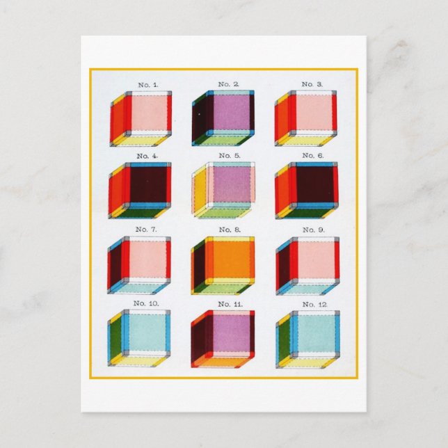 Fourth Dimension Tesseracts Vintage Postcard (Front)