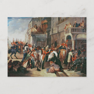 Fourth Dragoon Guards leaving Postcard