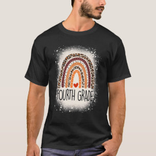 Fourth Grade 4th Rainbow Bleached 1st Day Of Schoo T-Shirt