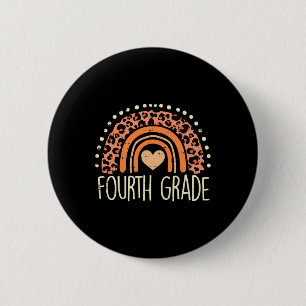 Fourth Grade 4th Rainbow First Day Of School Teach 6 Cm Round Badge