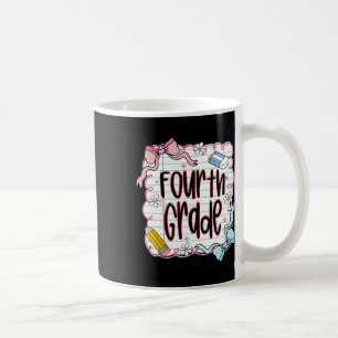 Fourth Grade Back To School For Girls Pink Noteboo Coffee Mug