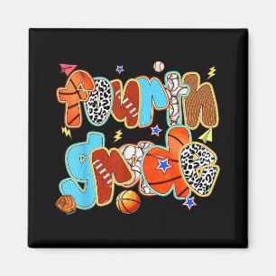 Fourth Grade Baseball Basketball Football Sports B Magnet