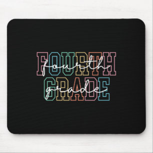 Fourth Grade Ck To School Retro First Day Of 4th G Mouse Pad