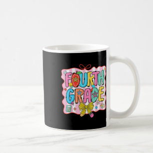Fourth Grade Coquette Pencil Bow Back To School Te Coffee Mug
