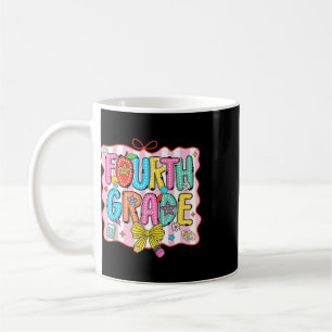Fourth Grade Coquette Pencil Bow Ck To School Teac Coffee Mug