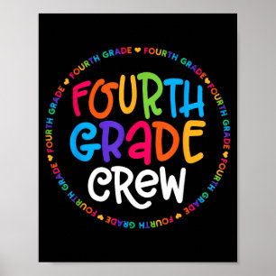 Fourth Grade Crew Back to School Matching Tee for Poster