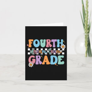 Fourth Grade Dream Team Back To School 4th Grade T Card