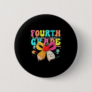 Fourth Grade Dream Team Back To School Teacher Boy 6 Cm Round Badge