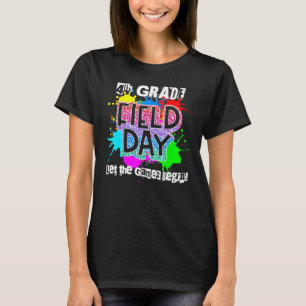 Fourth Grade Field Day Splash Rainbow Colour Schoo T-Shirt