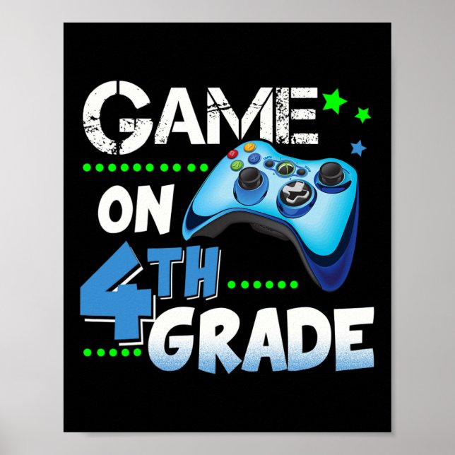 Fourth Grade Fun Game On 4th Grade Gift  Poster (Front)