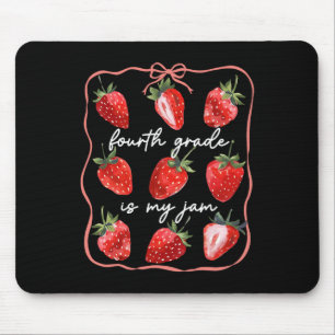 Fourth Grade Is My Jam Strawberry Coquette Back To Mouse Pad