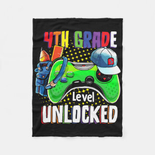 Fourth Grade Level Unlocked Back To School Video G Fleece Blanket