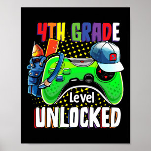 Fourth Grade Level Unlocked Back To School Video G Poster