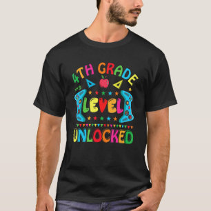 Fourth Grade Level Unlocked Video Game Back to Sch T-Shirt