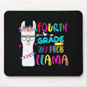 Fourth Grade No Prob Llama Teacher Student Back To Mouse Pad