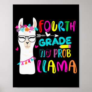 Fourth Grade No Prob Llama Teacher Student Back To Poster