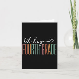 Fourth Grade Oh Hey Retro Back To School 4th Grade Card