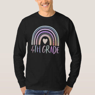 Fourth Grade Pastel Rainbow Girls Teacher 4th Grad T-Shirt
