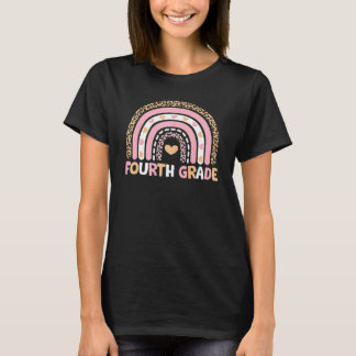 Fourth Grade Rainbow Back To School 4th Grade Squa T-Shirt