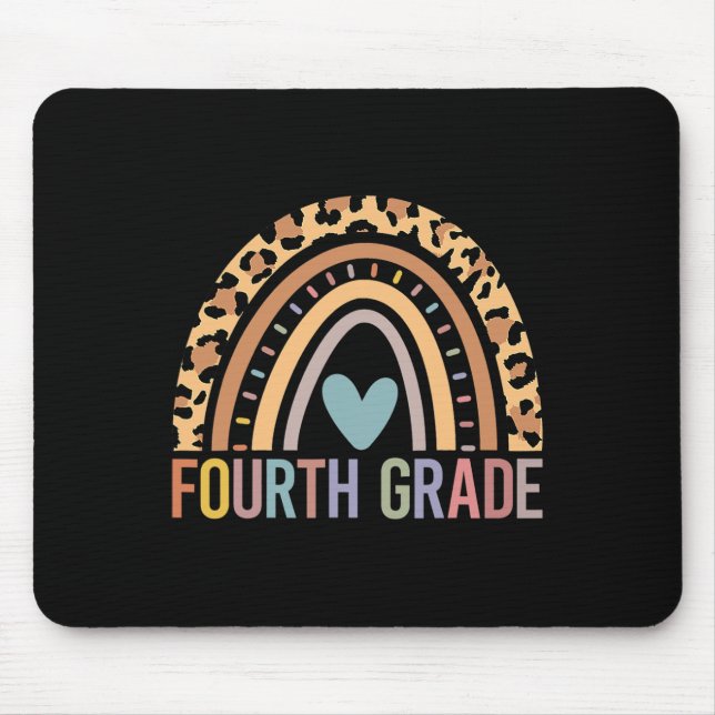 Fourth Grade Rainbow Girls Boys Teacher Team 4th G Mouse Pad (Front)
