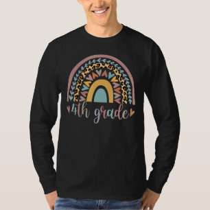 Fourth Grade Rainbow Leopard Girls Women Teacher 1 T-Shirt