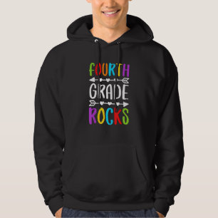 Fourth Grade Rocks Happy First Day 4th Grade Back Hoodie