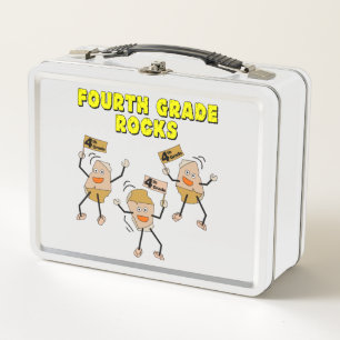 Fourth Grade Rocks Metal Lunch Box