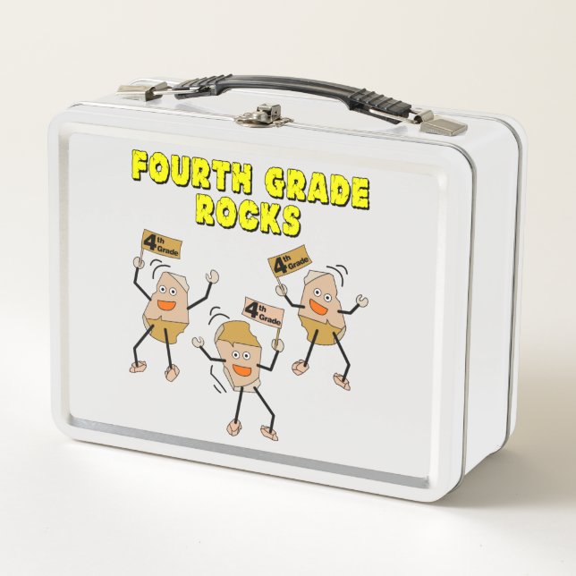Fourth Grade Rocks Metal Lunch Box (Front)
