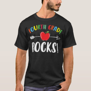 Fourth Grade Rocks Shirt Funny 4th Grade Back To S
