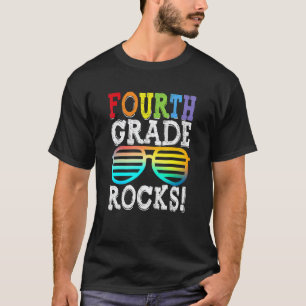 Fourth Grade Rocks Sunglass Back To School Teacher T-Shirt