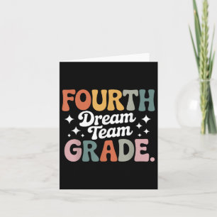 Fourth Grade Squad 4th Grade School Spirit Team  Card